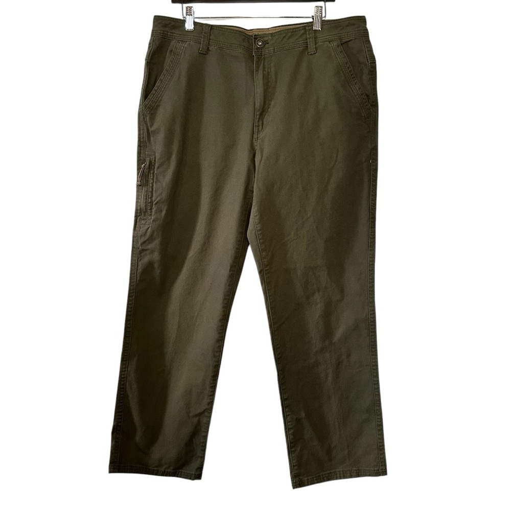 Legendary Whitetails Men’s Olive Green Outdoor Work Durable Canvas Chinos-36x30